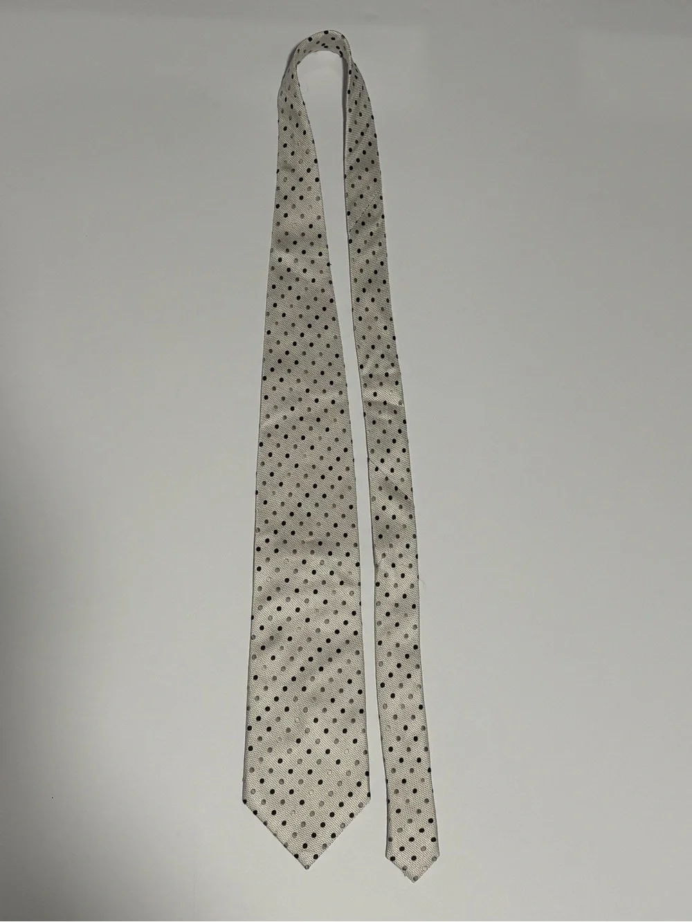 Silver Polka Dot Men's Tie